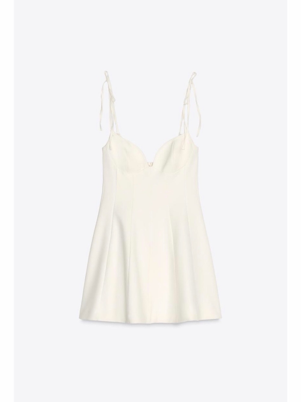 Women’s Cream Slip Dress with Tie Straps